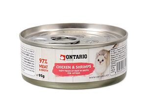 ONTARIO Junior Chicken Pieces + Shrimp 95 g