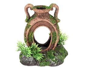 Flamingo Dekoration Moza Braun Grün Krug Pflanze 10cm