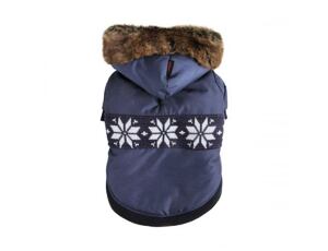 Hundemantel Winter Puppia Wonderland blau