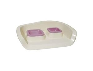 Doppelnapf für Hunde pink 2 x 300ml
