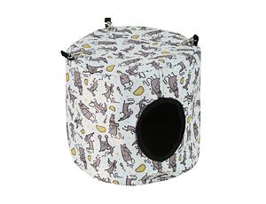 Závěsný domeček pro hlodavce 15x15 cm - trendy myška