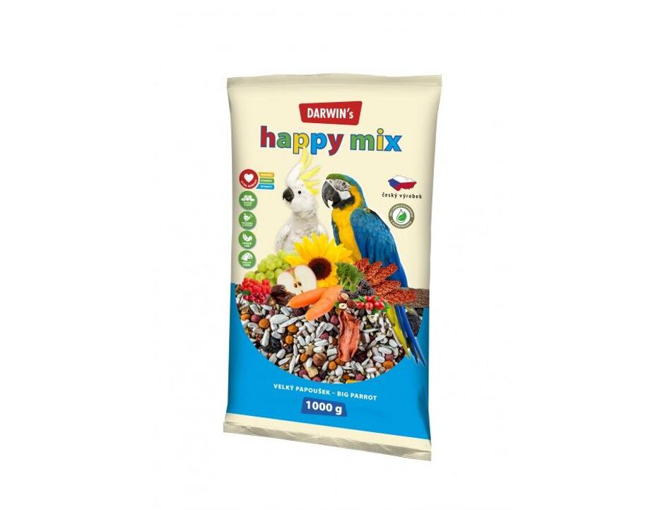 Darwin's große Papageien happy mix 1kg