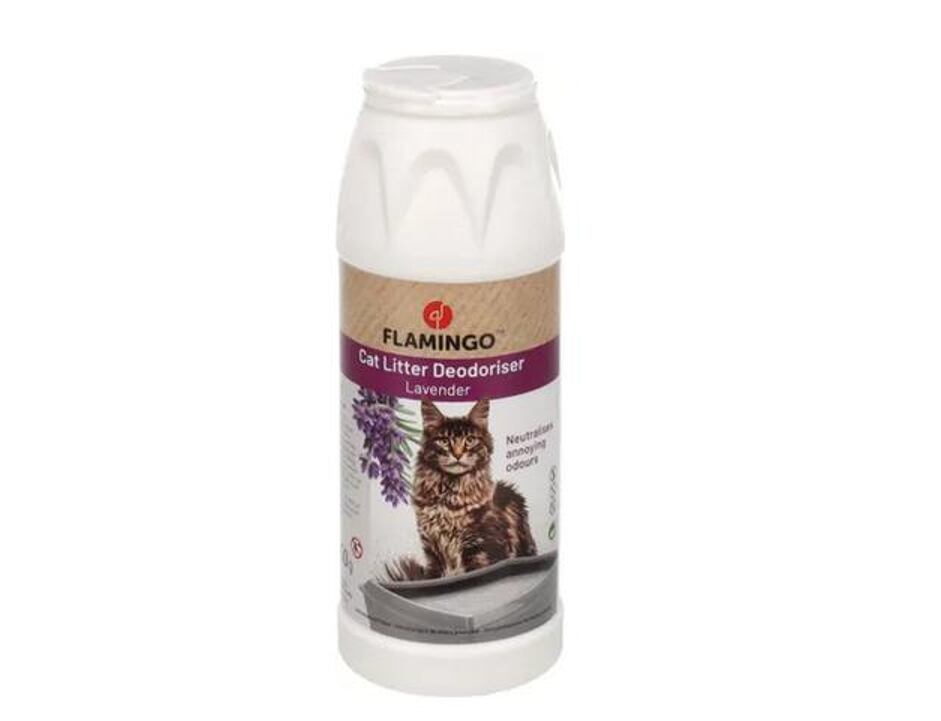 Flamingo Geruchshemmer für Katzentoilette mit Lavendelduft 750g