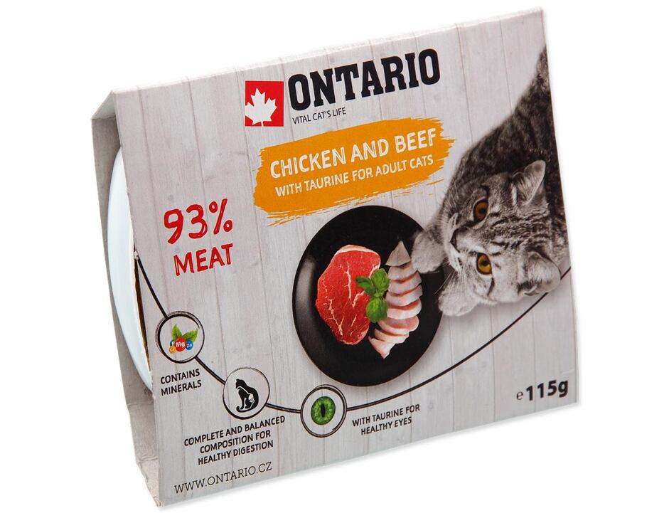ONTARIO chicken & beef with taurine 115 g