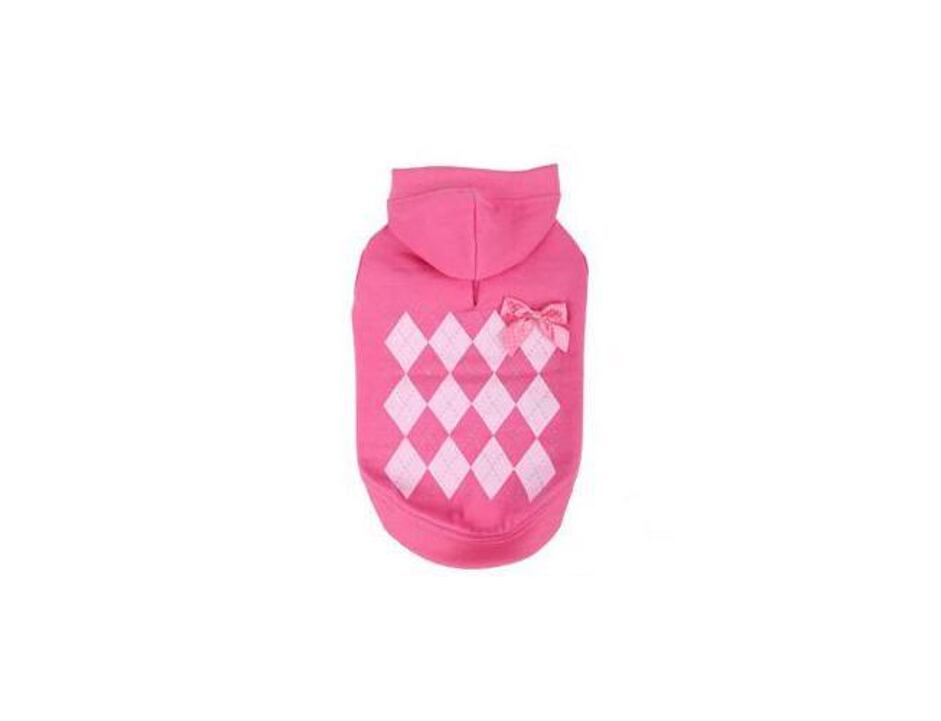 Hundeshirt Pinkaholic Argyle Hood Pink