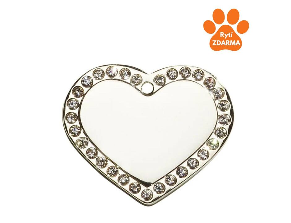 Hundemarke IMARC Herz Glamor silber
