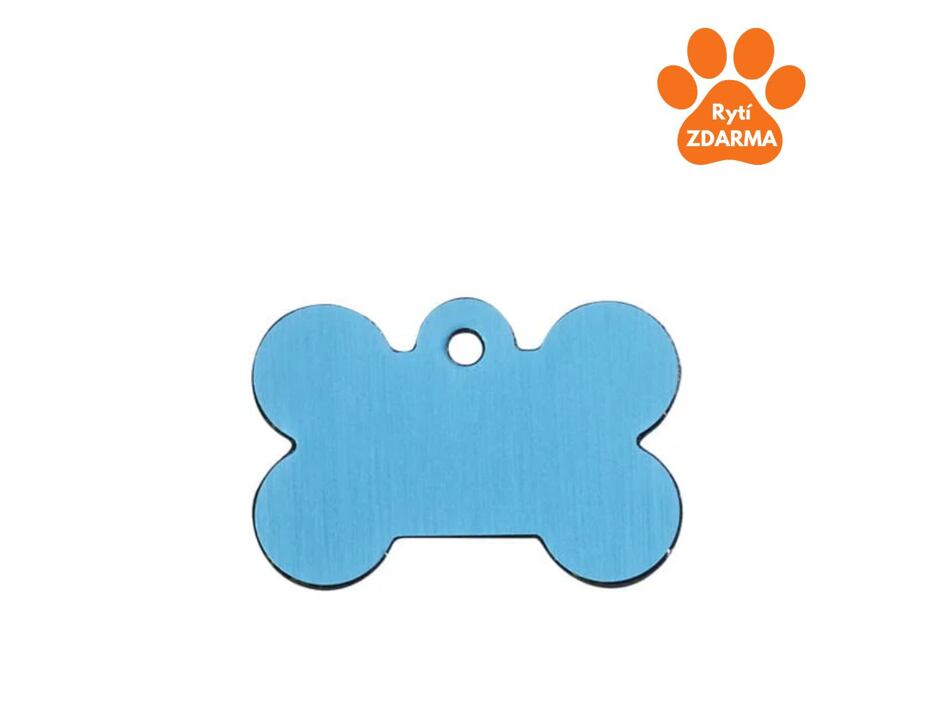 Hundemarke IMARC Knochen Hi-Line blau