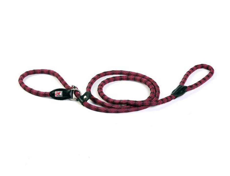KIWI WALKER Rope leash 2in1 pink/schwarz