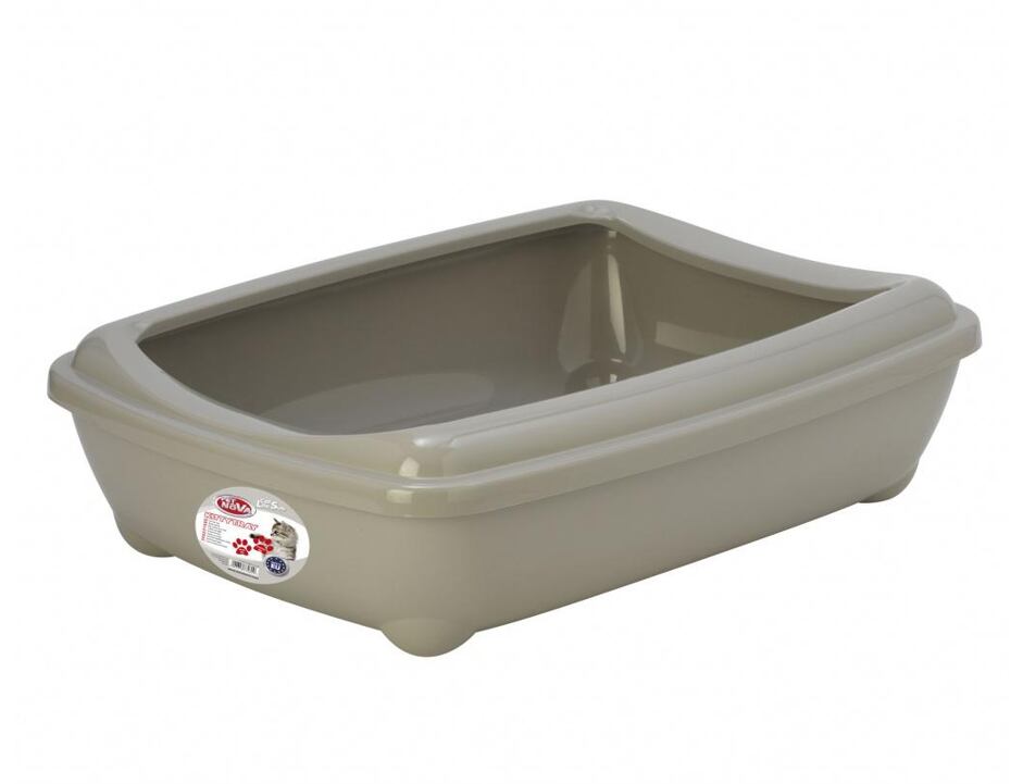 Pet Nova Toaleta s okrajem KITTY šedá XL