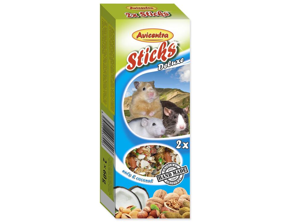 AVICENTRA Walnussstäbchen für kleine Nager 2St