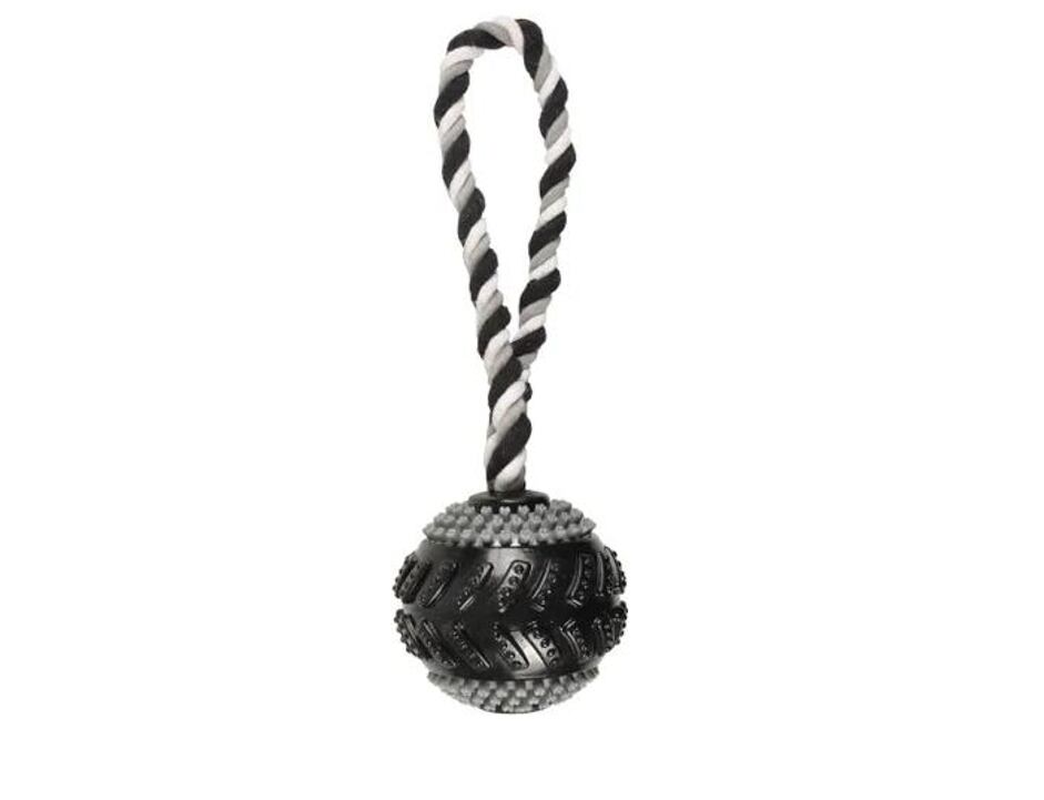 Flamingo Spielzeug Gladiator Zerrseil Curling mit ball Schwarz 9 cm