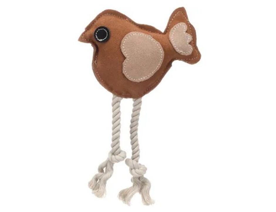 Flamingo Vogel mit Seil Braun 26cm