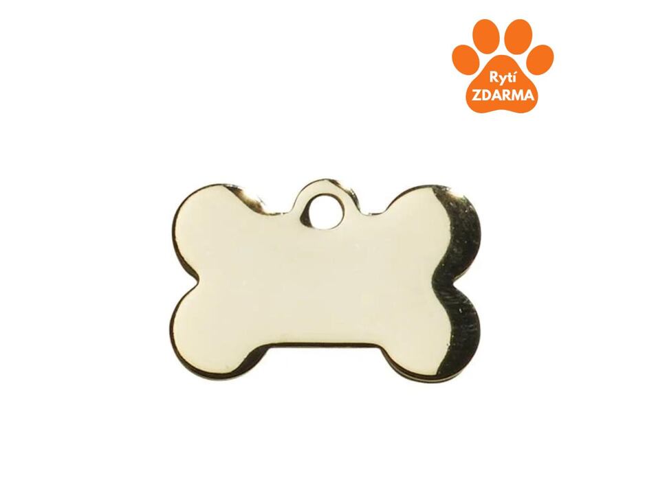 Hundemarke IMARC Knochen Prestige gold