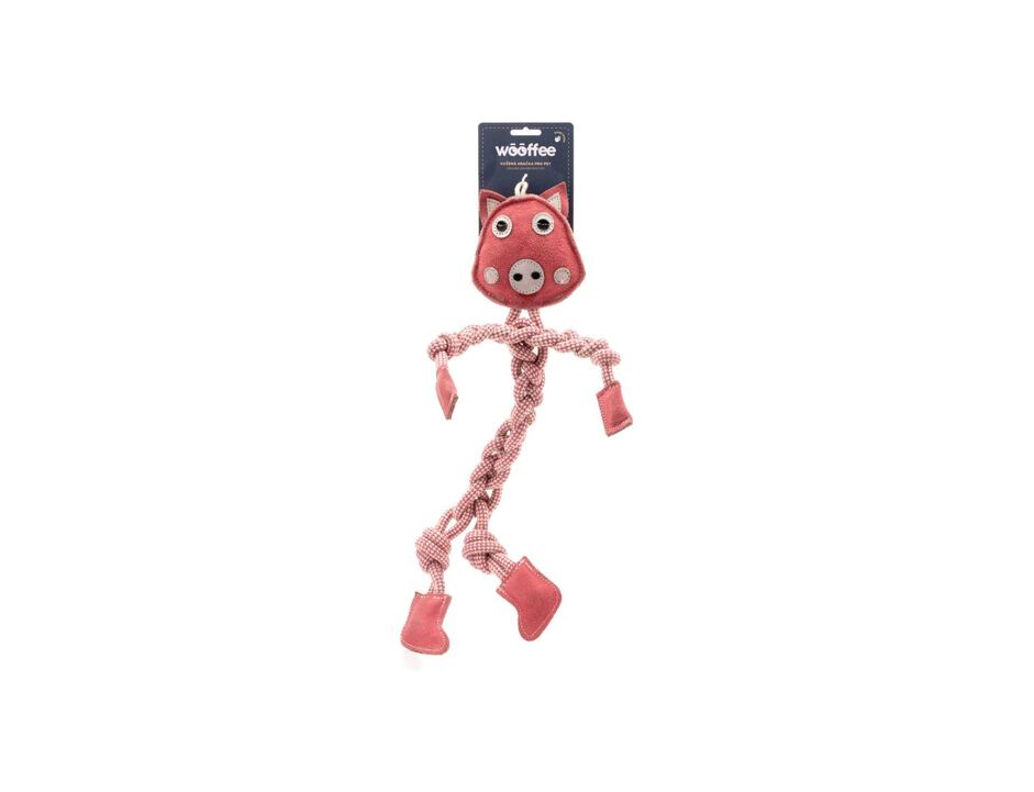 Wooffe Langer Schwein mit Seilen 44cm