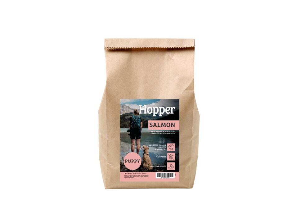 Hopper GF Puppy Salmon & Haddock, White fish, Sweet Potato & Asparagus 2 kg
