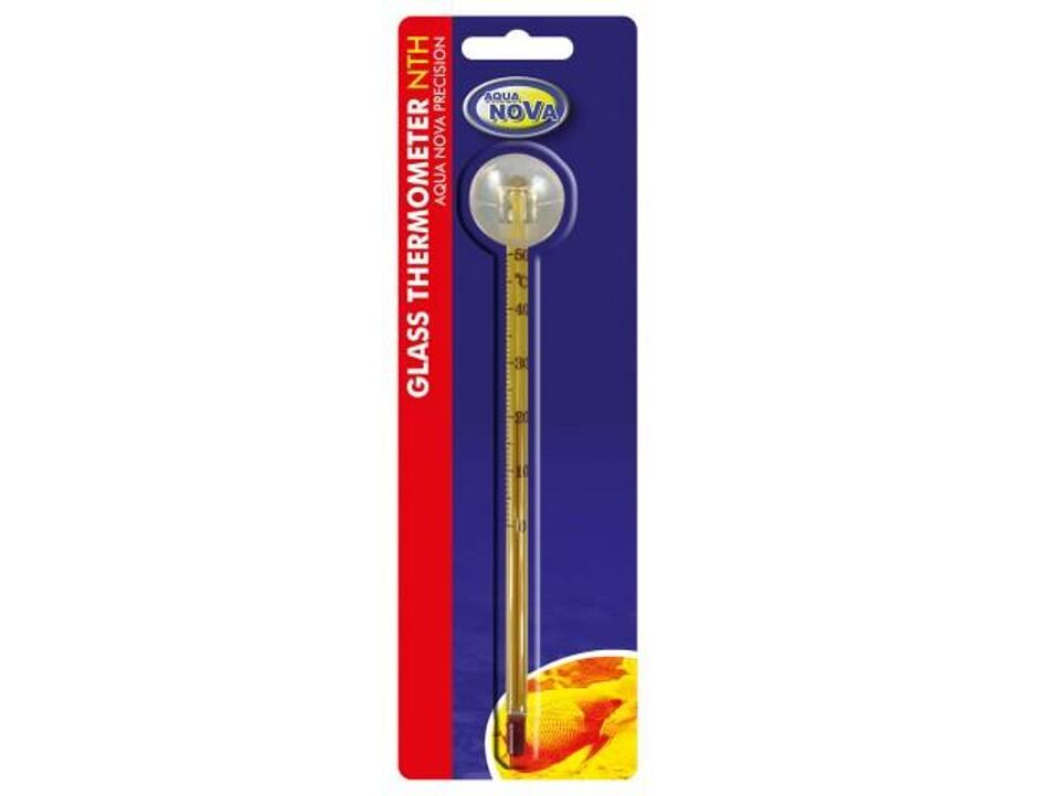 Aqua Nova Schwimmthermometer mit Sauger - Gelb