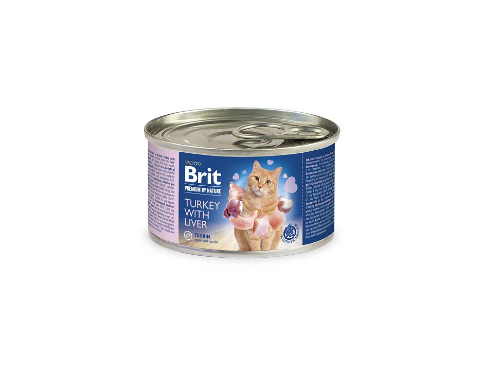 Brit Premium Cat by Nature konz Turkey&Liver 200g